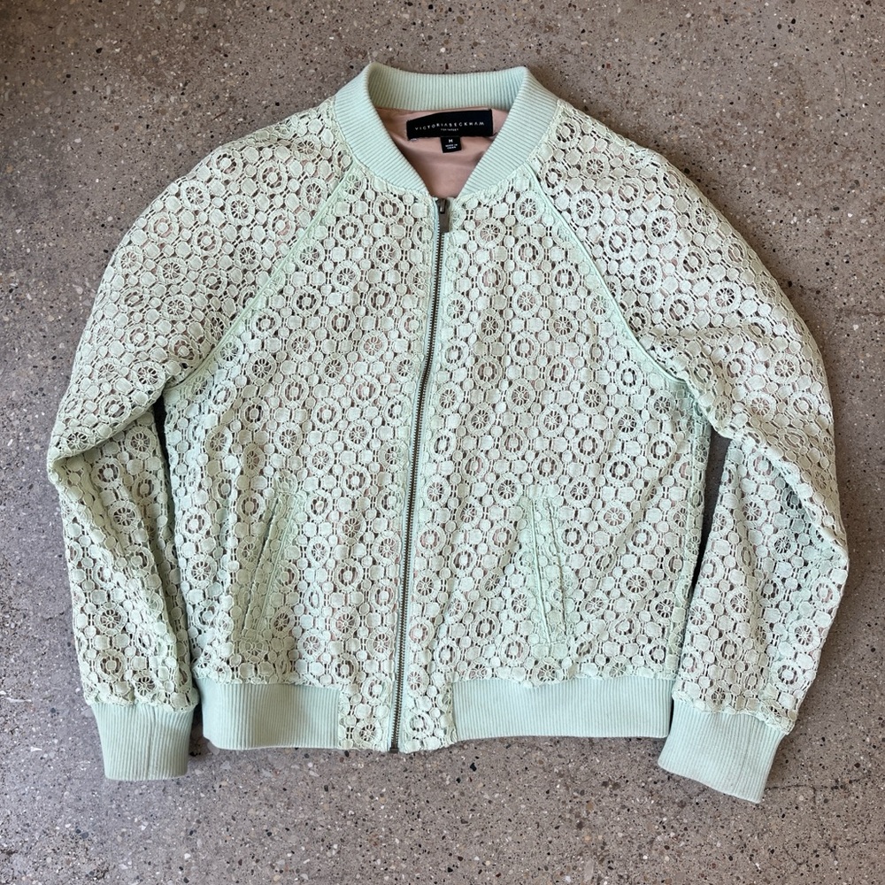 Mint green lace Victoria Beckham Jacket